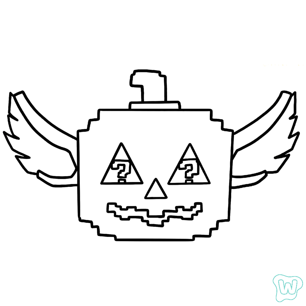 Spooky Lucky Block dibujos para colorear y Imprimir PDF gratis