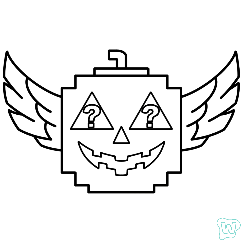 páginas para colorear detalladas de Spooky Lucky Block