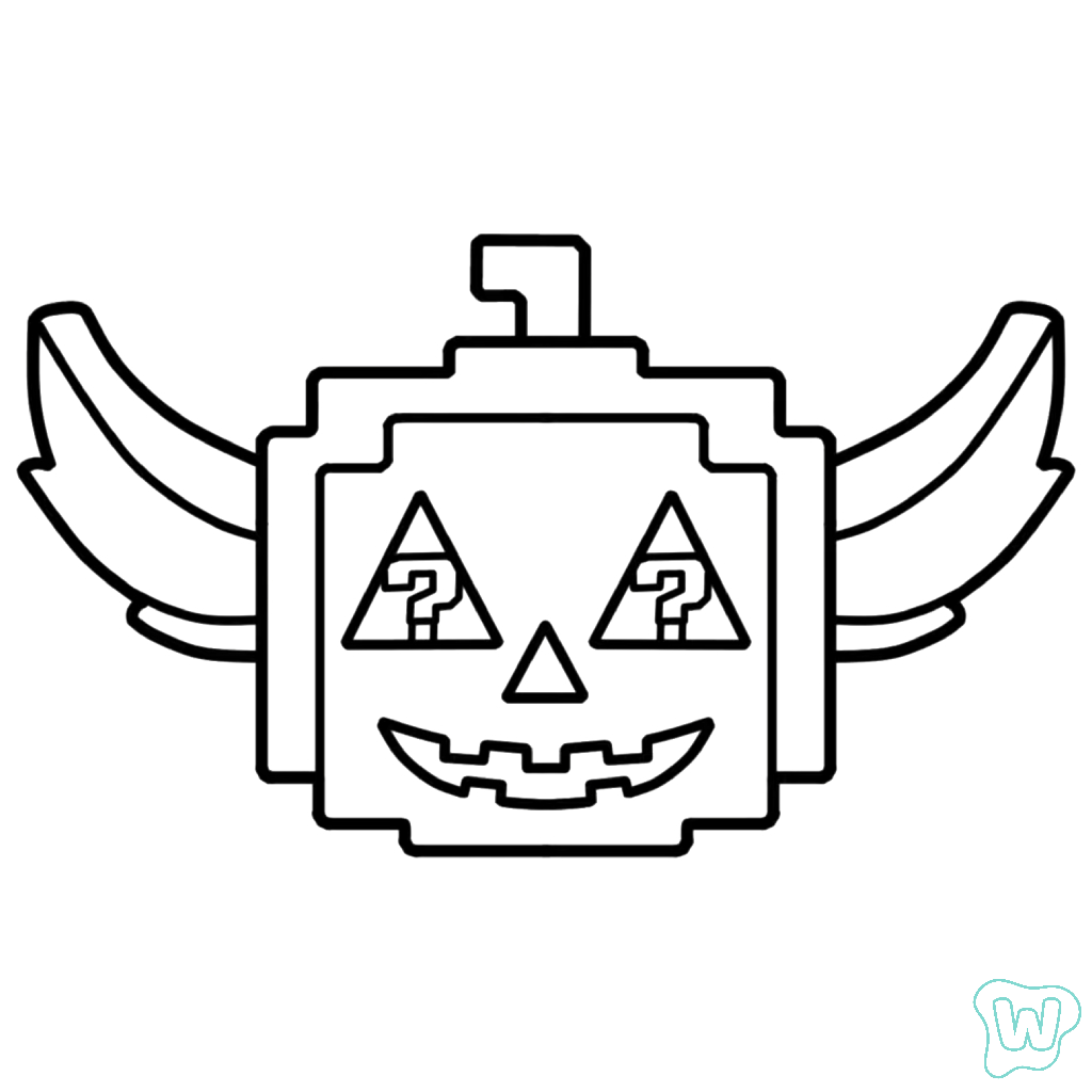 lindas páginas para colorear Spooky Lucky Block