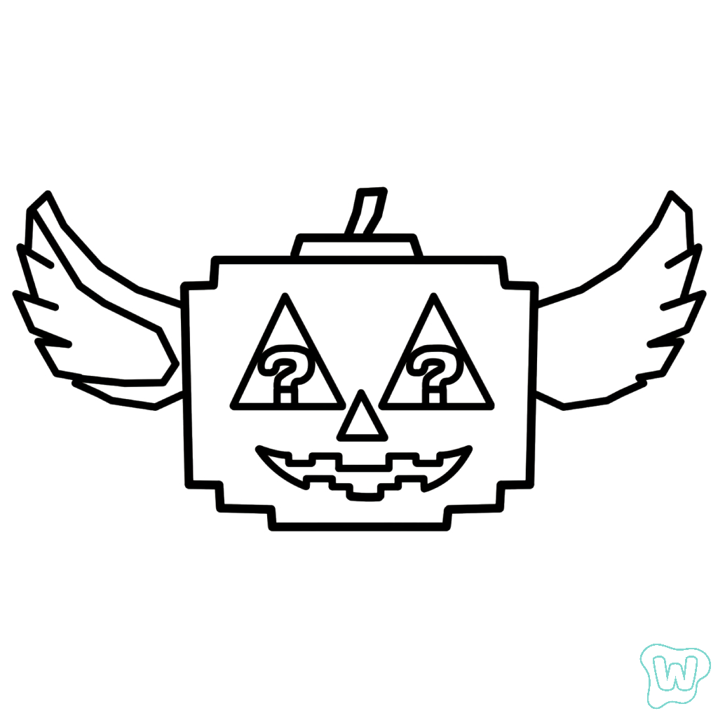 páginas para colorear gratis Spooky Lucky Block