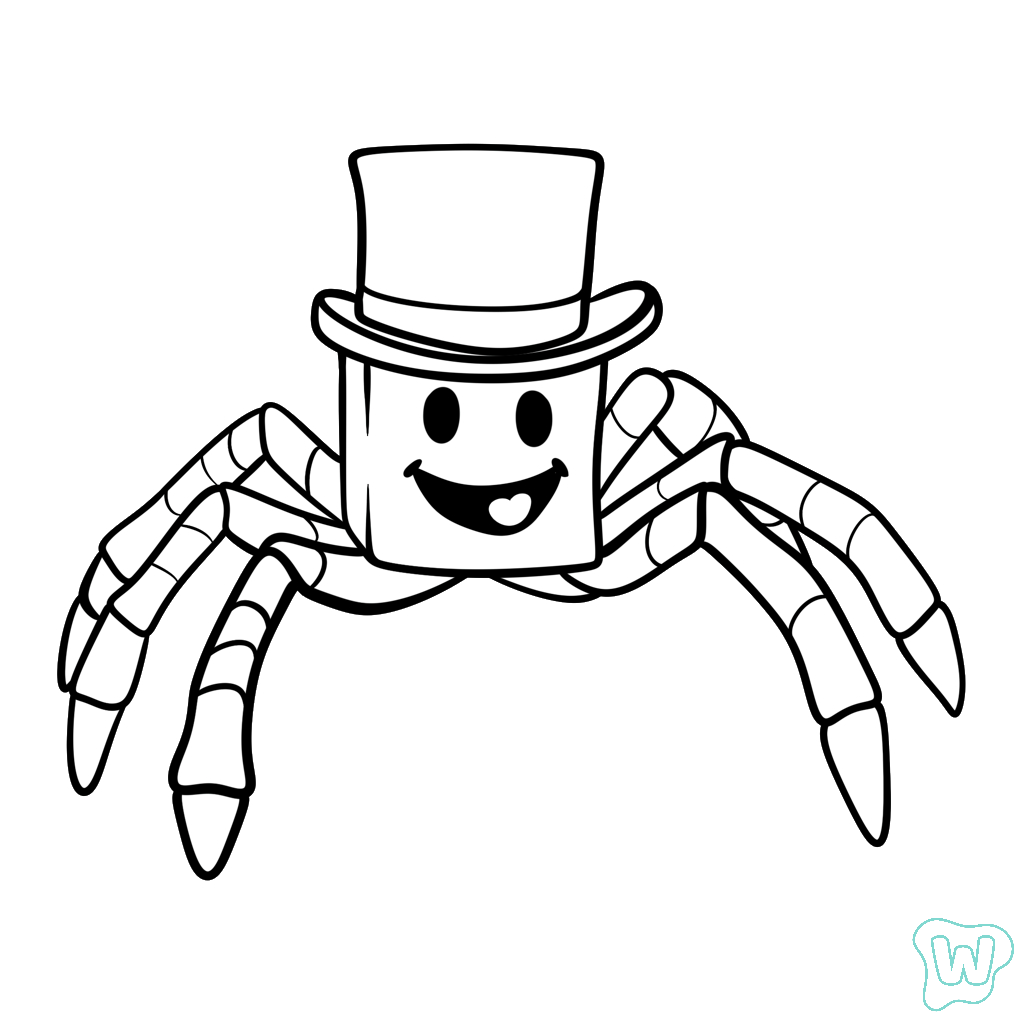 páginas para colorear fáciles de SpyderSammy