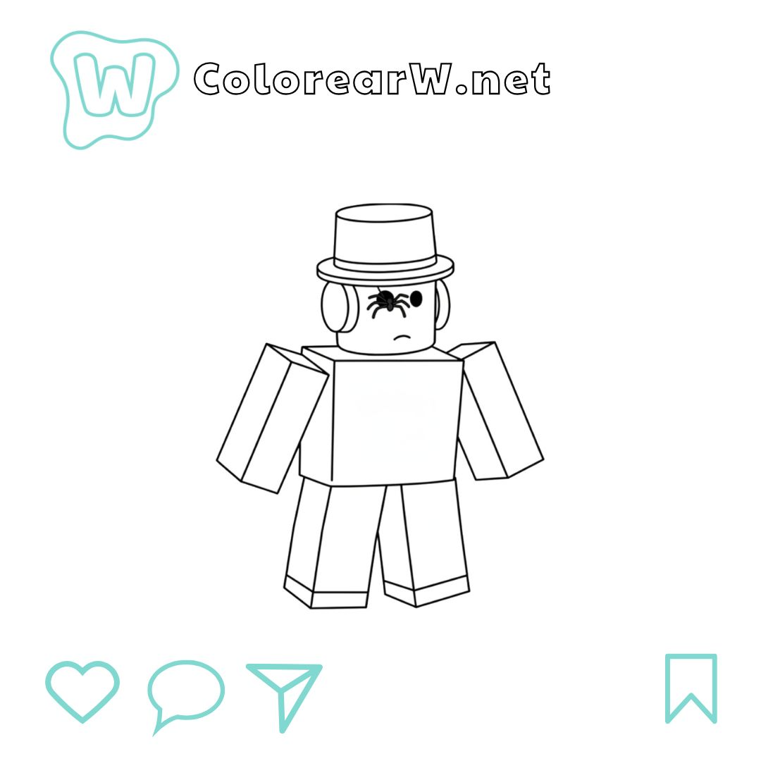 SpyderSammy para colorear (PDF para imprimir gratis) thumbnail