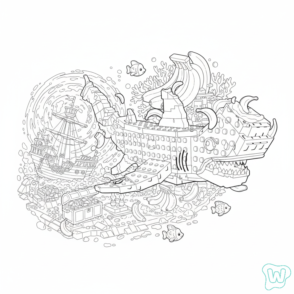 Squalanana páginas para colorear