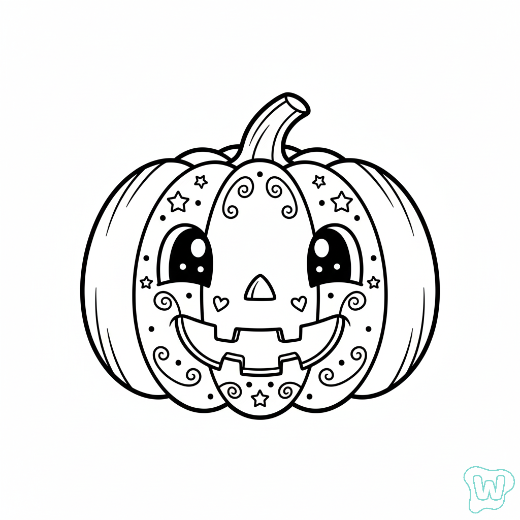 dibujos para colorear Tallado de calabazas de Halloween