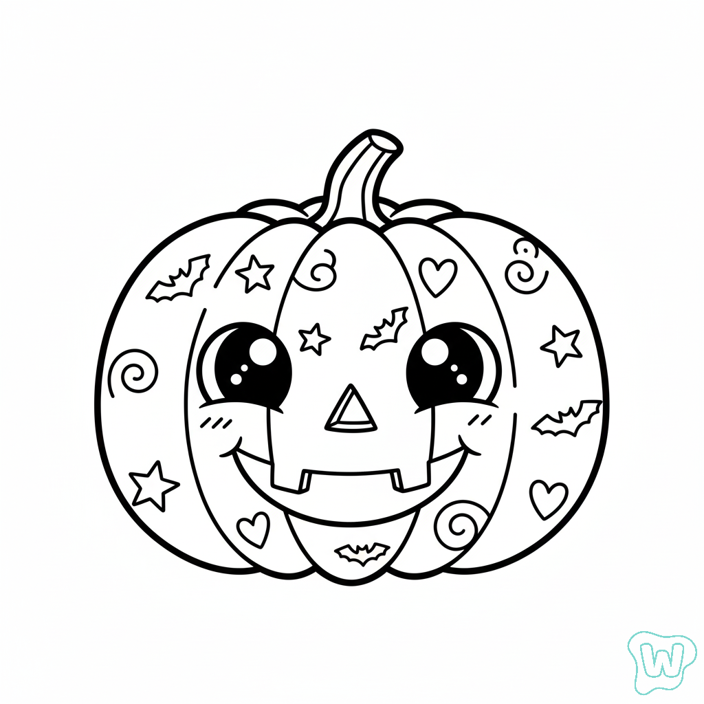 Tallado de calabazas de Halloween páginas para colorear para niños