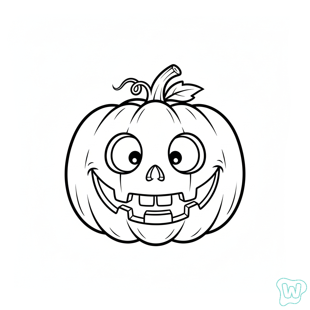 páginas para colorear de preescolar Tallado de calabazas de Halloween 1