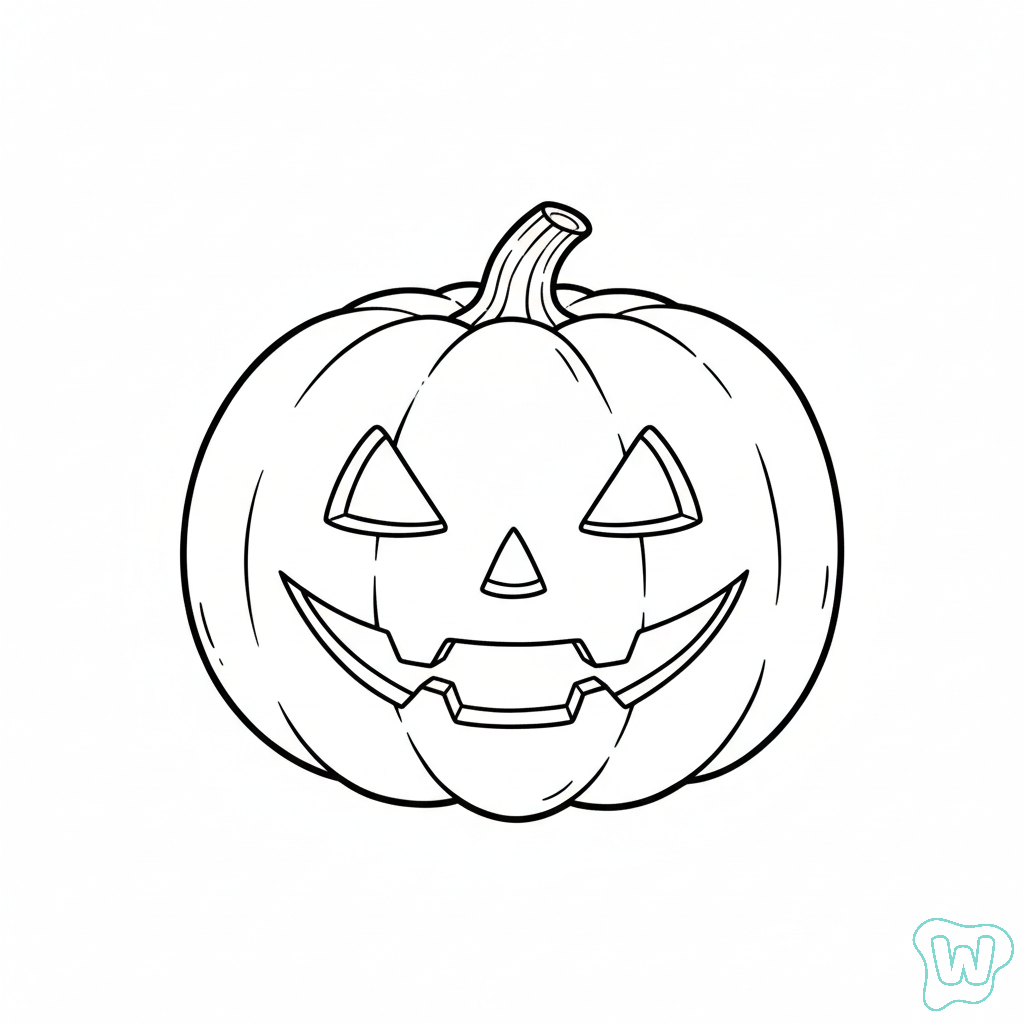 Tallado de calabazas de Halloween páginas para colorear imprimibles