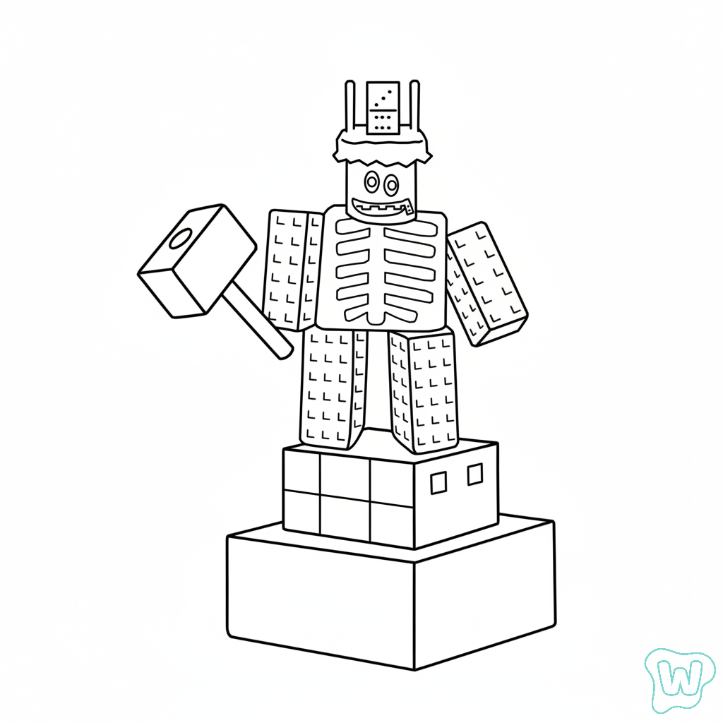 1x1x1x1 para colorear y Imprimir PDF gratis