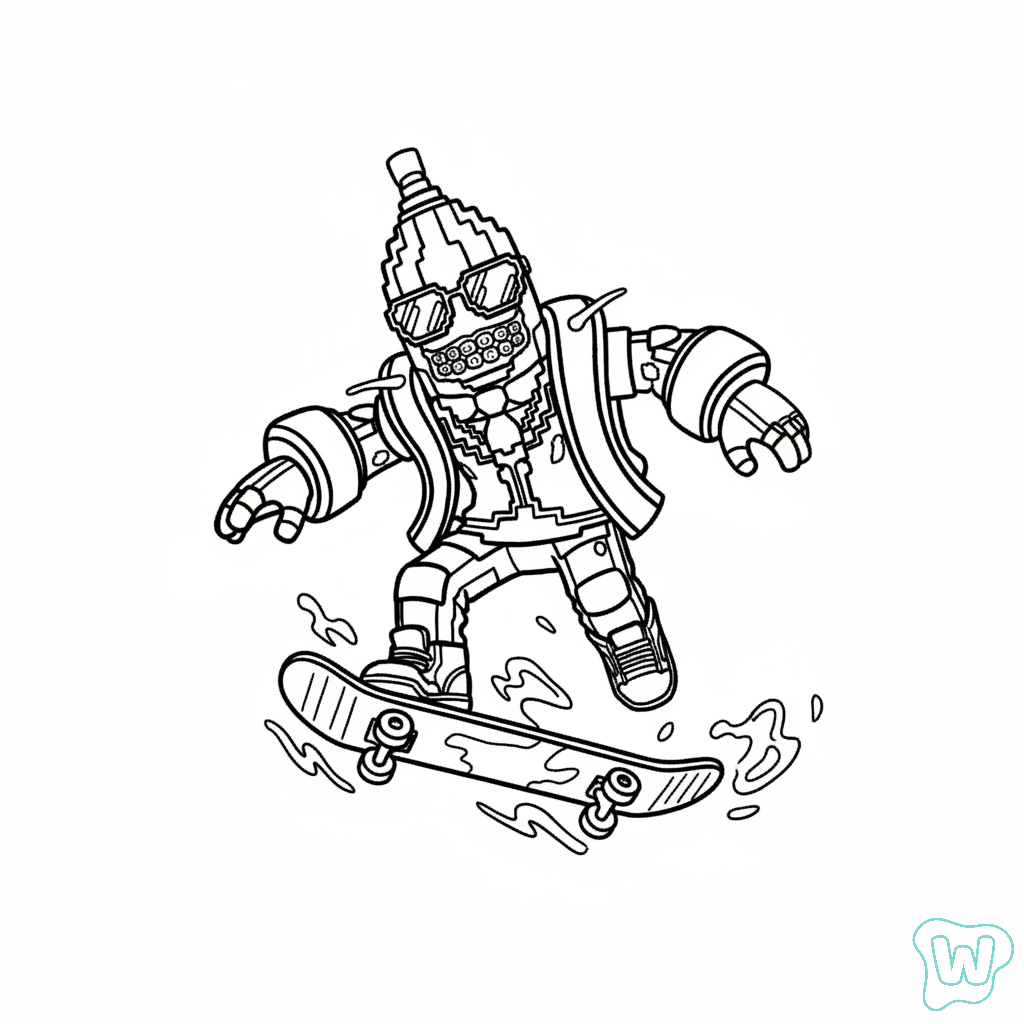 Bananito Bandito páginas para colorear para niños