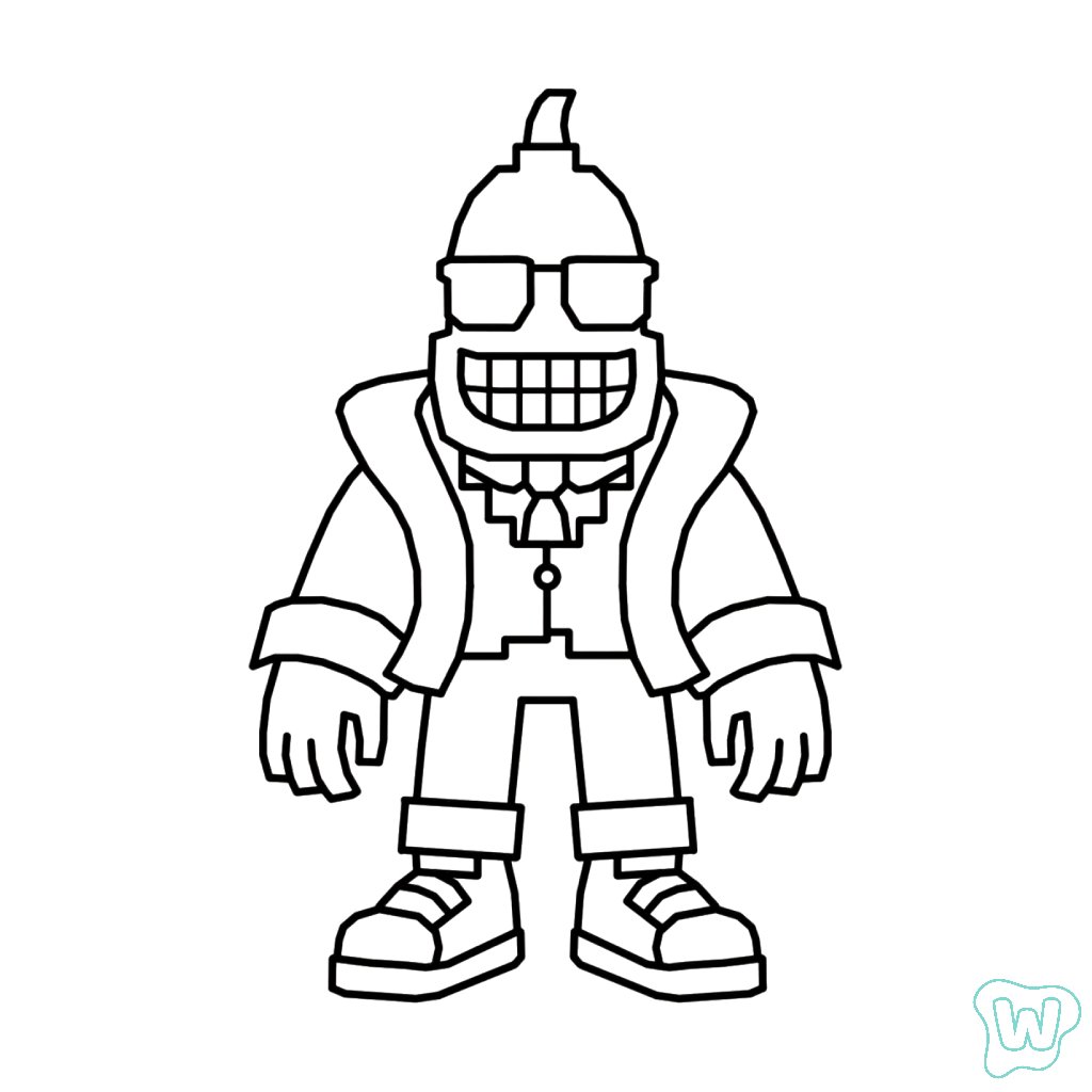 páginas para colorear imprimibles Bananito Bandito