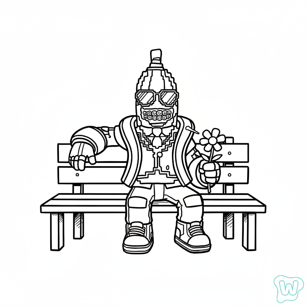 Bananito Bandito colorear y Imprimir PDF gratis