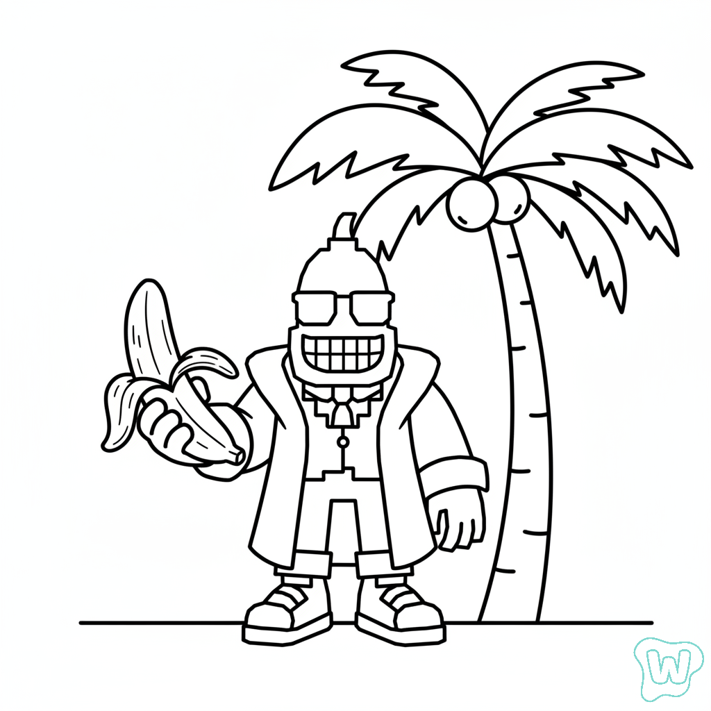 Bananito Bandito páginas para colorear