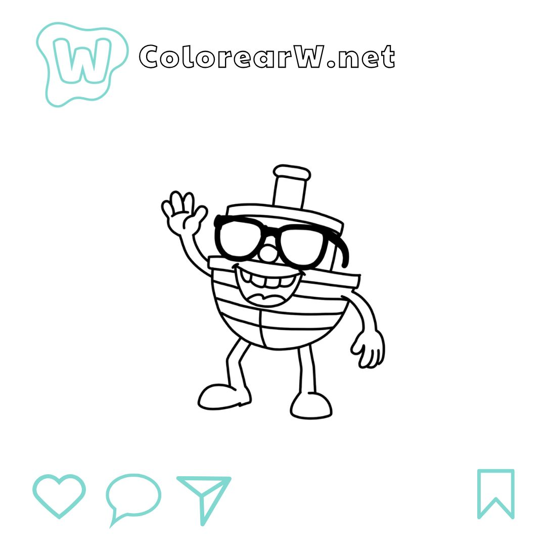 Boatito Auratito para colorear (PDF para imprimir gratis) thumbnail