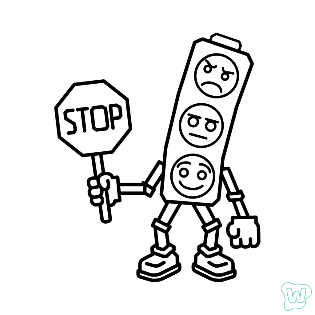 páginas para colorear lindas y fáciles de Brainrot Trader