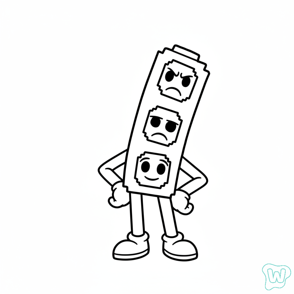 Brainrot Trader páginas para colorear para adultos 1