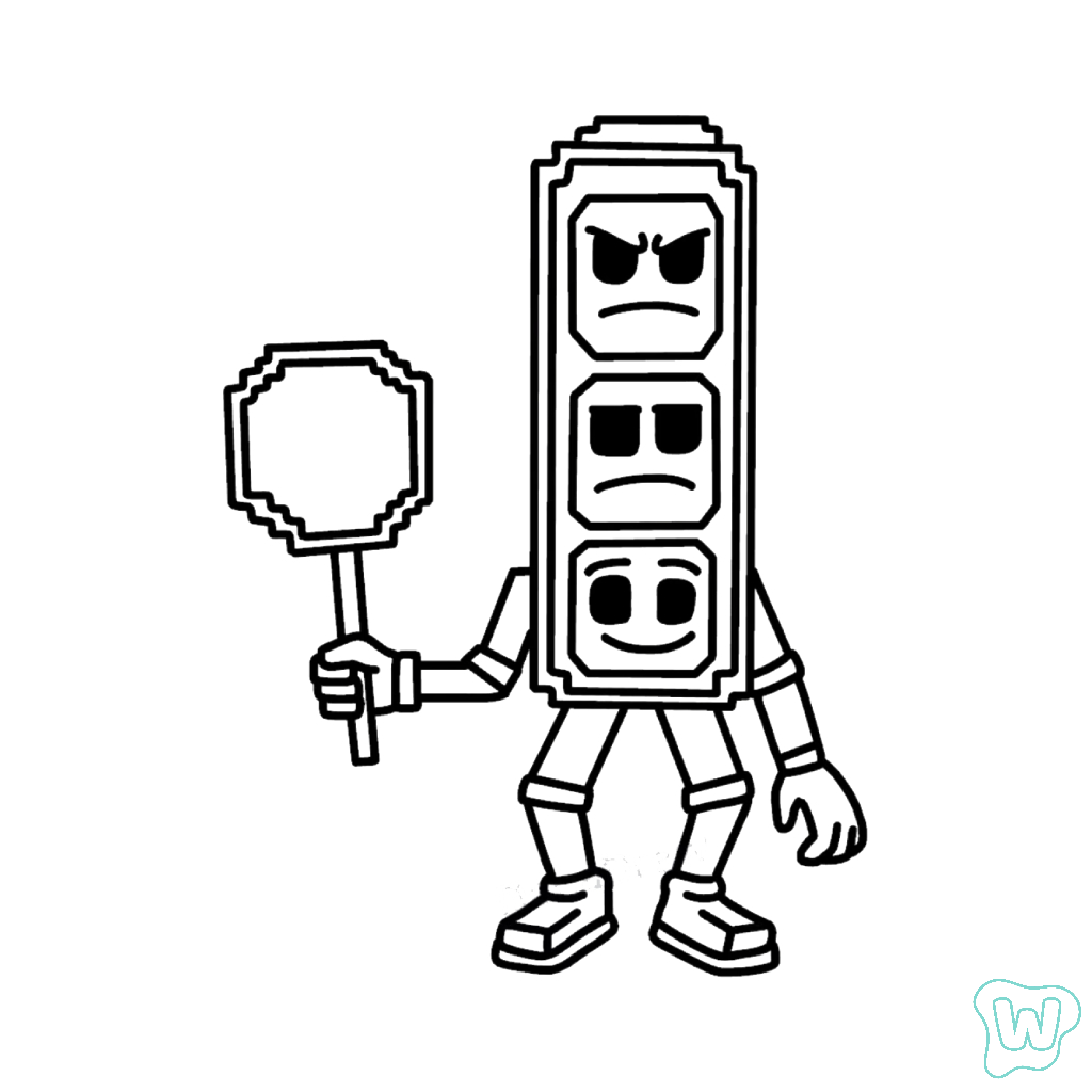 niños Brainrot Trader páginas para colorear