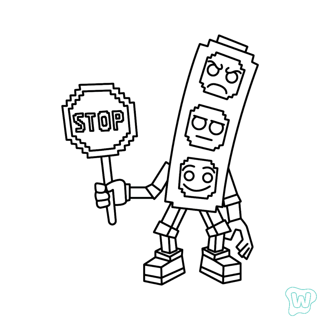 dibujos para colorear Brainrot Trader