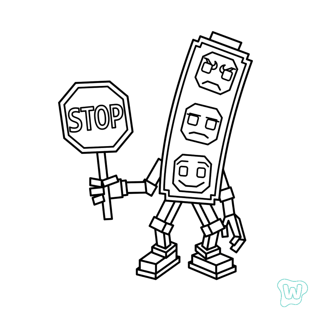 Brainrot Trader páginas para colorear para adultos