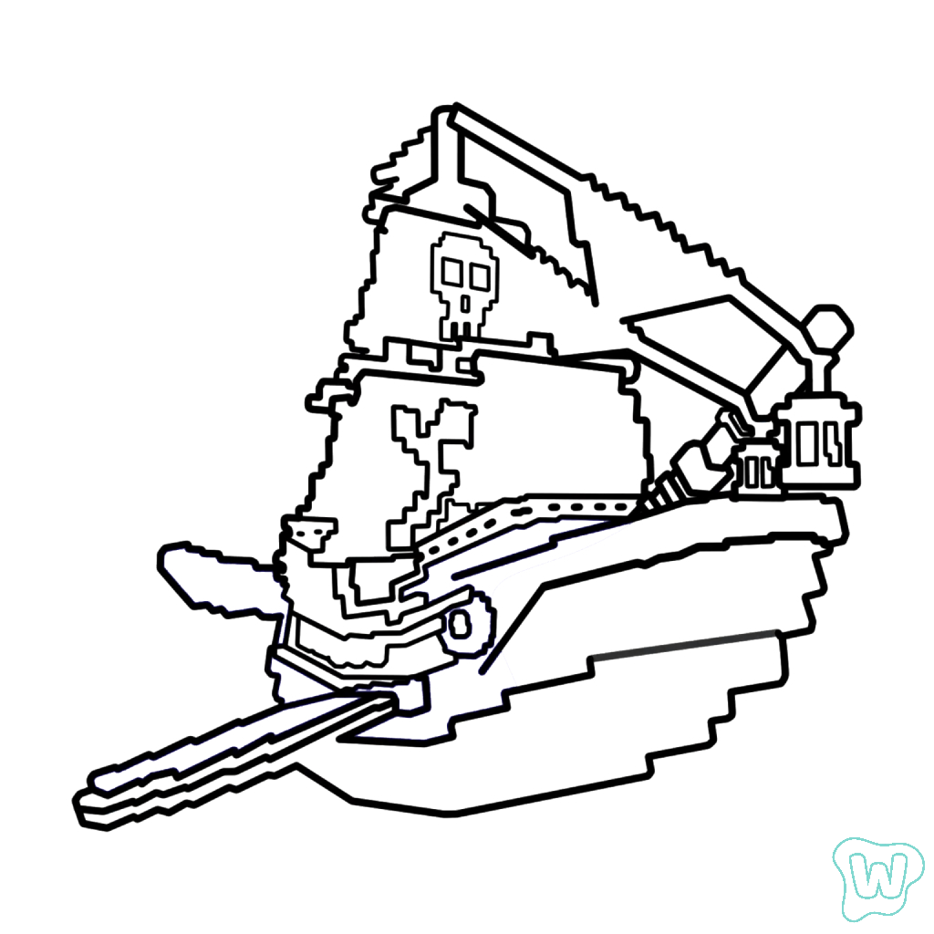 páginas para colorear kawaii lindas Capitano Moby