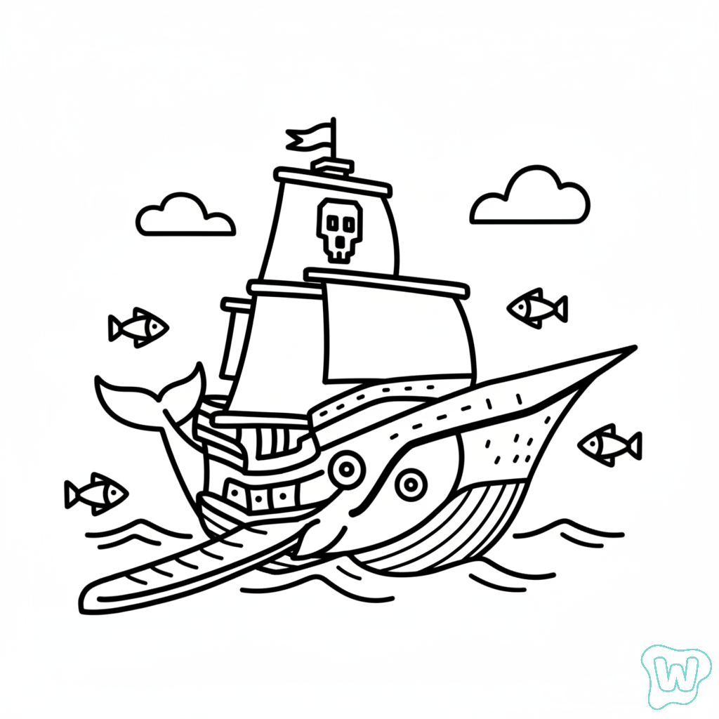 Capitano Moby páginas para colorear gratis 1