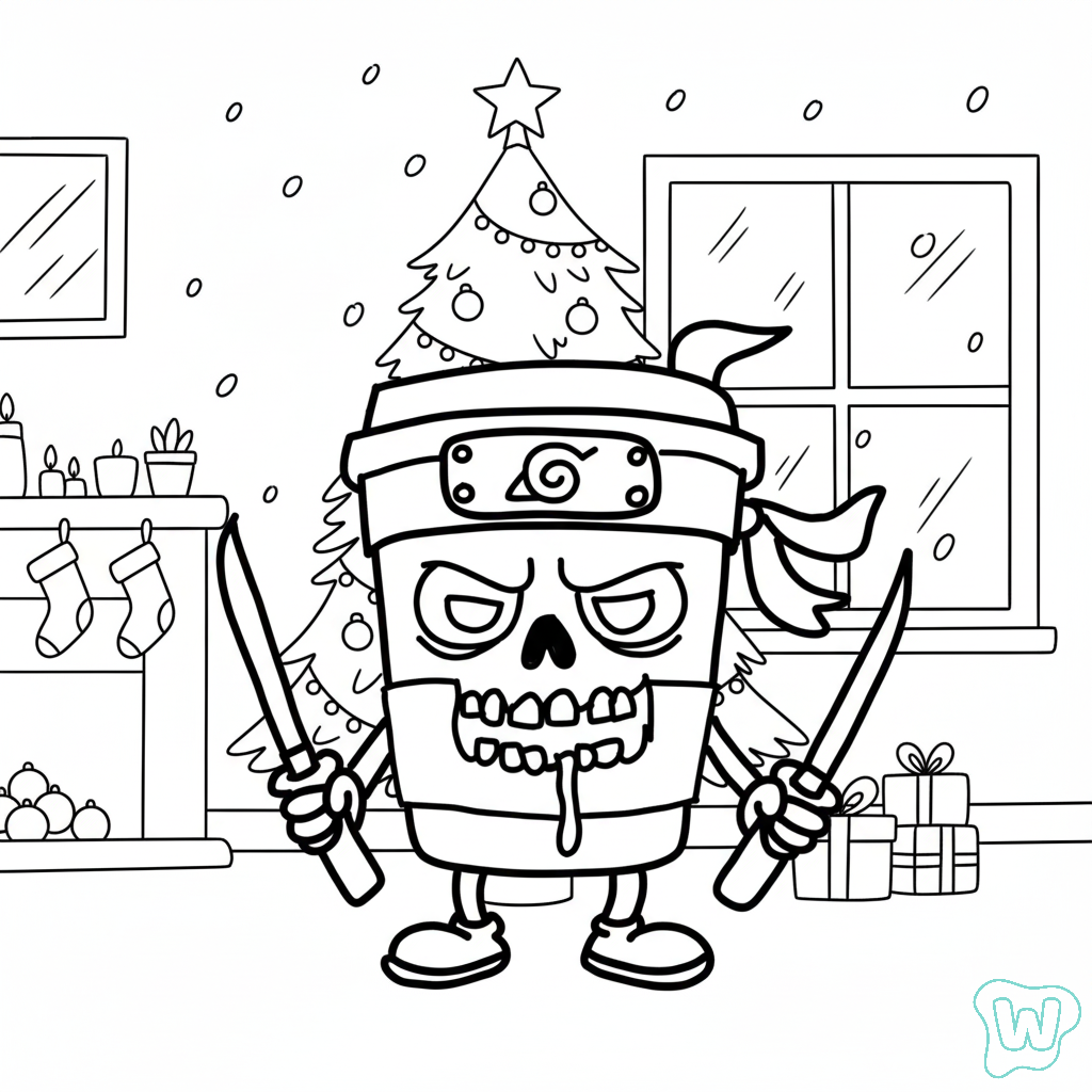 páginas para colorear Capuchino Asesino gratis