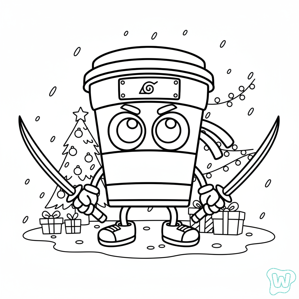 páginas para colorear imprimibles Capuchino Asesino para adultos 1