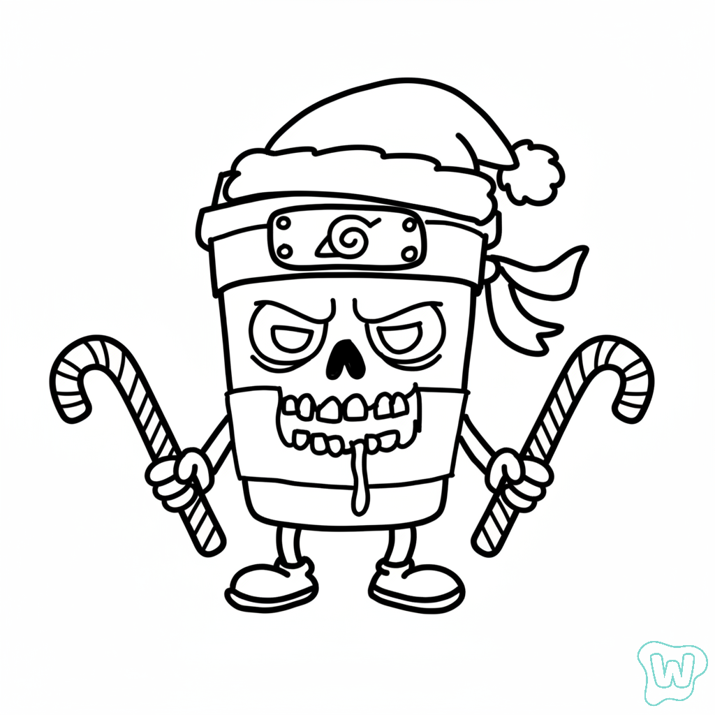 páginas para colorear de árboles Capuchino Asesino gratis