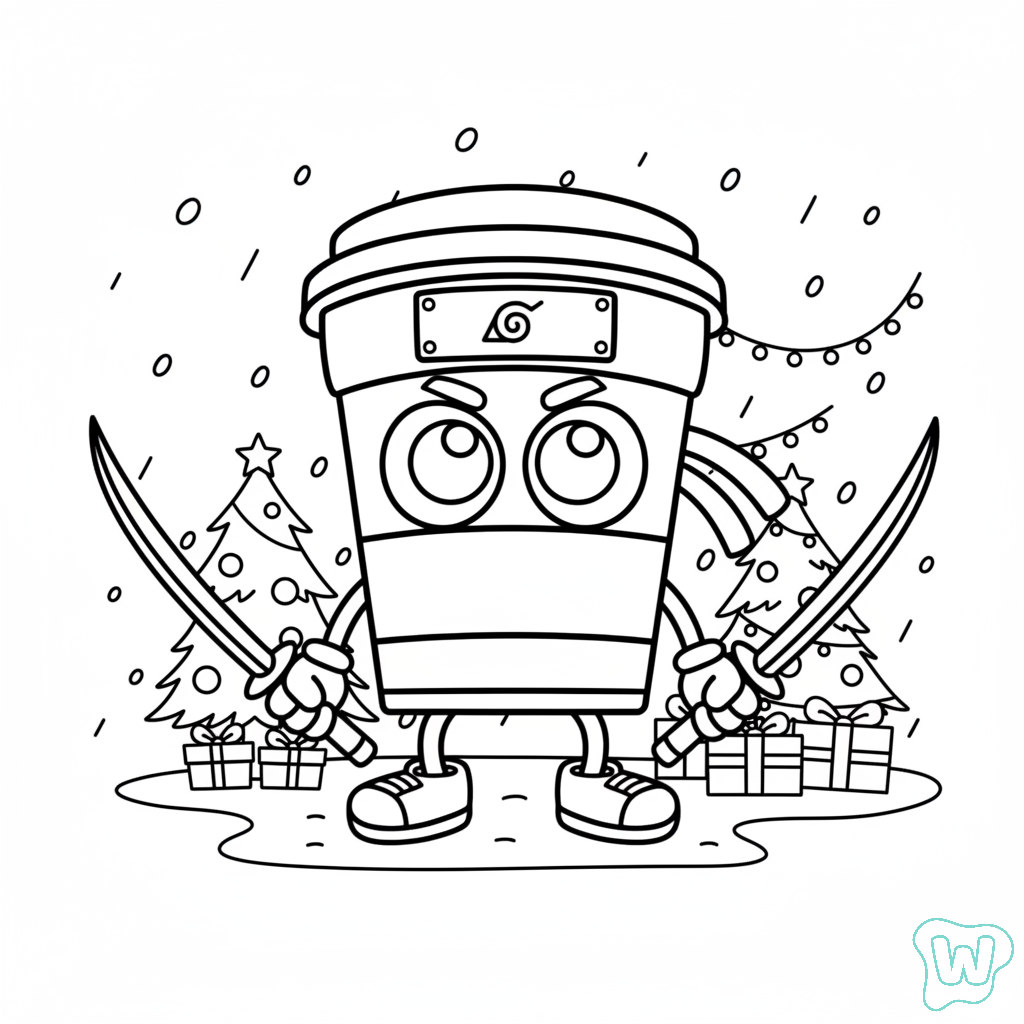 páginas para colorear imprimibles Capuchino Asesino