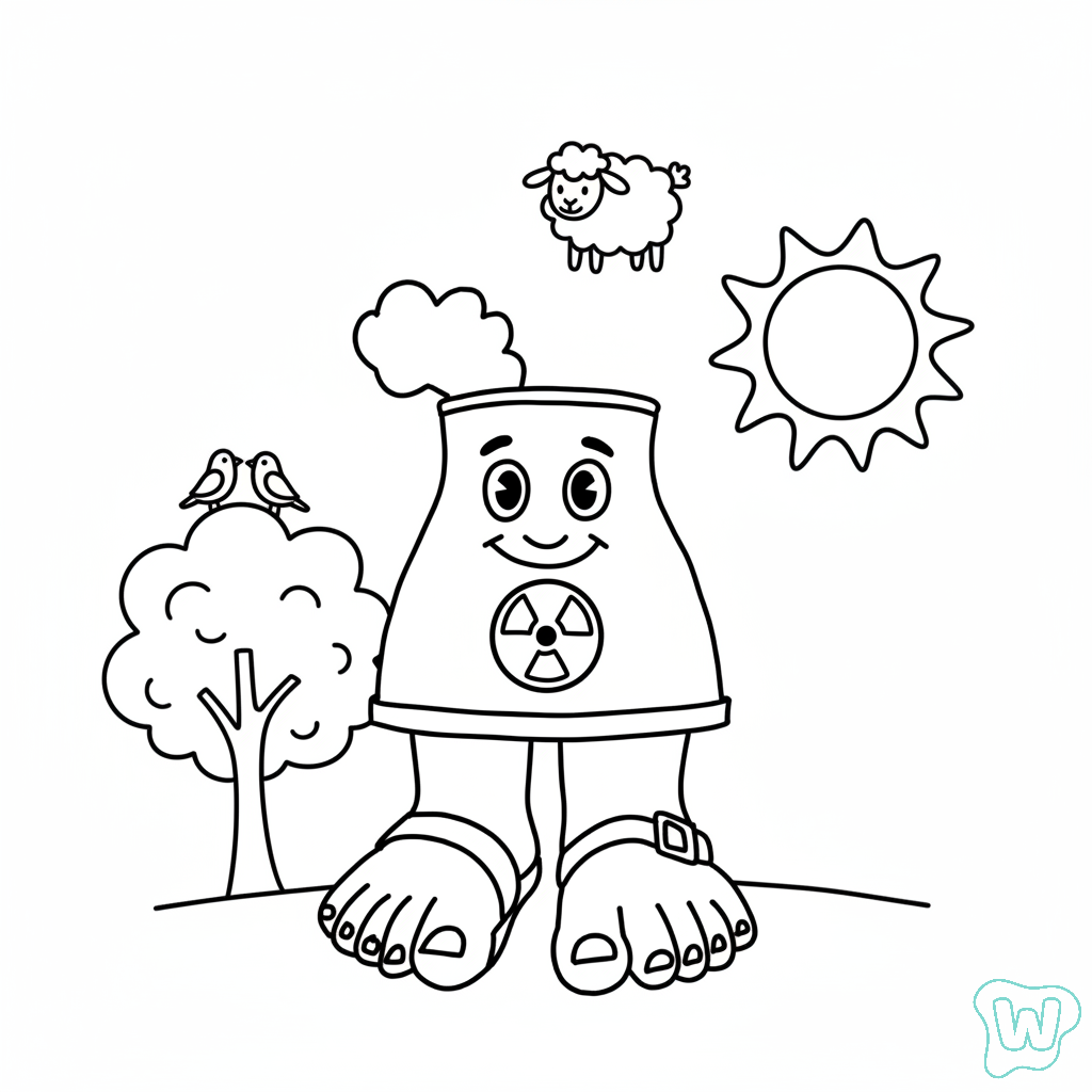 páginas para colorear para imprimir gratis Centralucci Nuclearucci