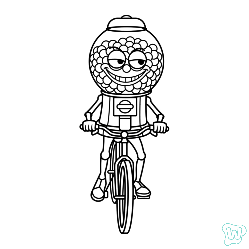 Chicleteira Bicicleteira páginas para colorear