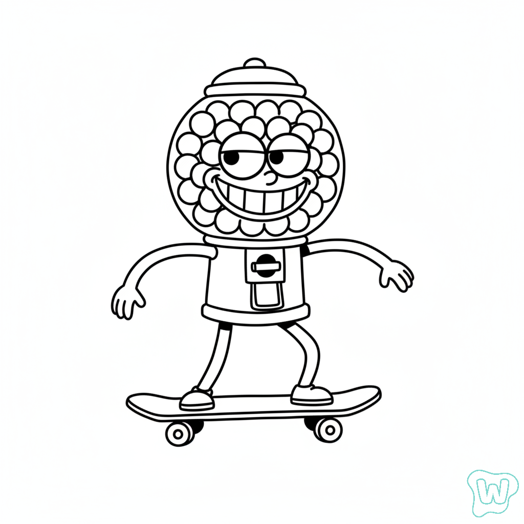 Chicleteira Bicicleteira páginas para colorear de adornos