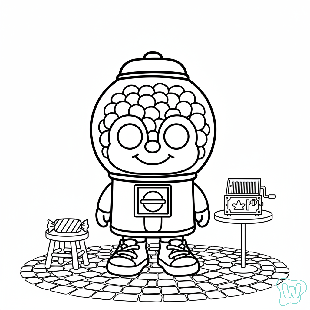 para colorear Chicleteira Bicicleteira