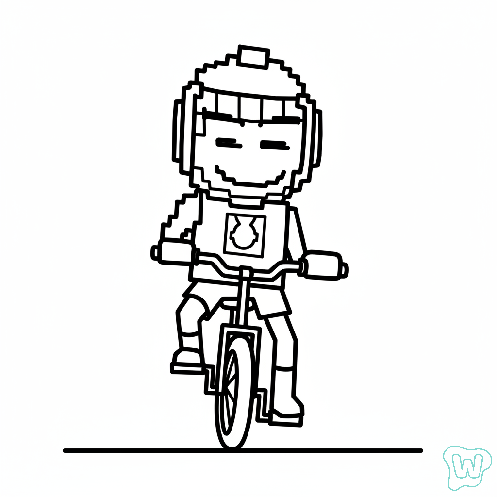 Chicleteira Bicicleteira páginas para colorear 1