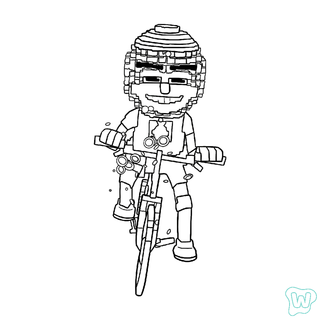 páginas para colorear imprimibles Chicleteira Bicicleteira