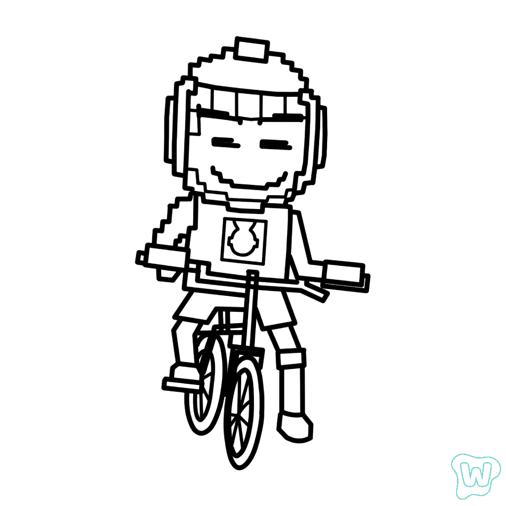 lindas páginas para colorear Chicleteira Bicicleteira