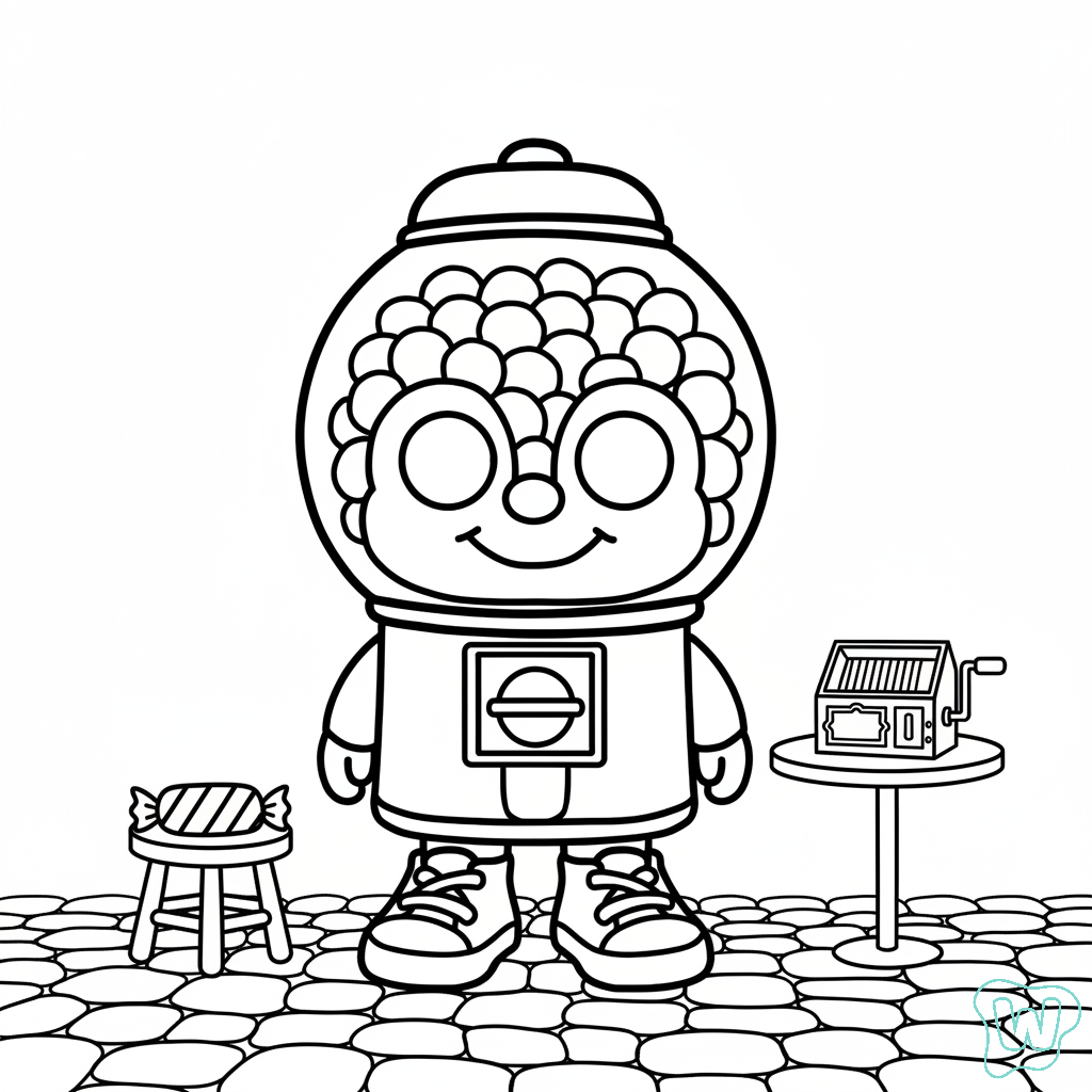 páginas para colorear gratis Chicleteira Bicicleteira