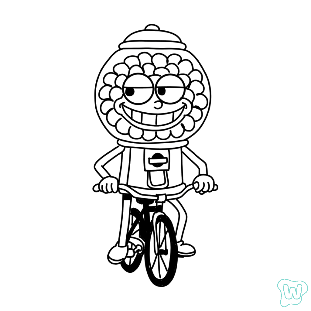 Chicleteira Bicicleteira dibujos para colorear grinch
