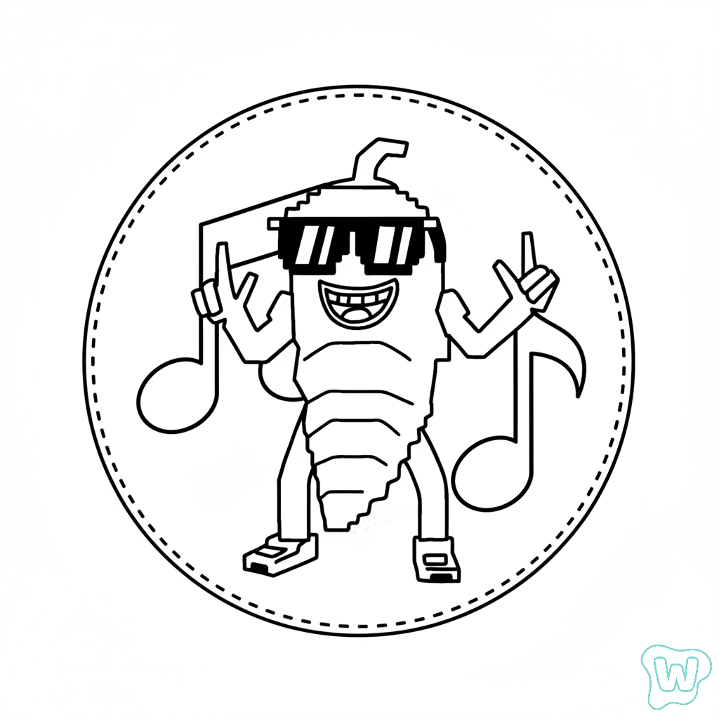 felices páginas para colorear Chillin Chili