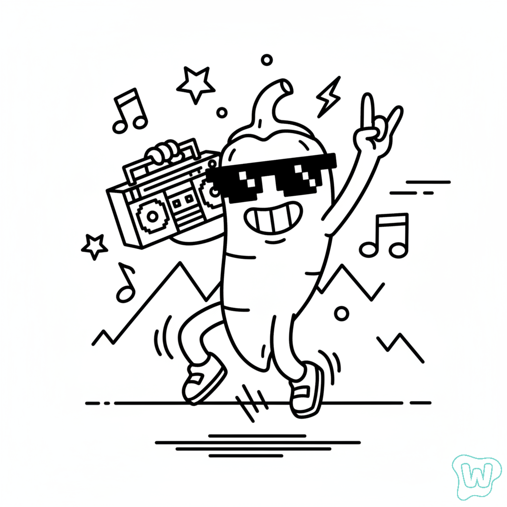 páginas para colorear imprimibles Chillin Chili 1