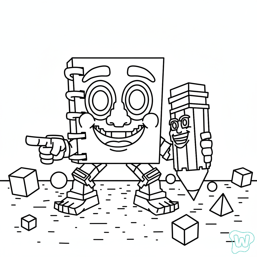 páginas para colorear imprimibles Cuadramat and Pakrahmatmamat para adultos