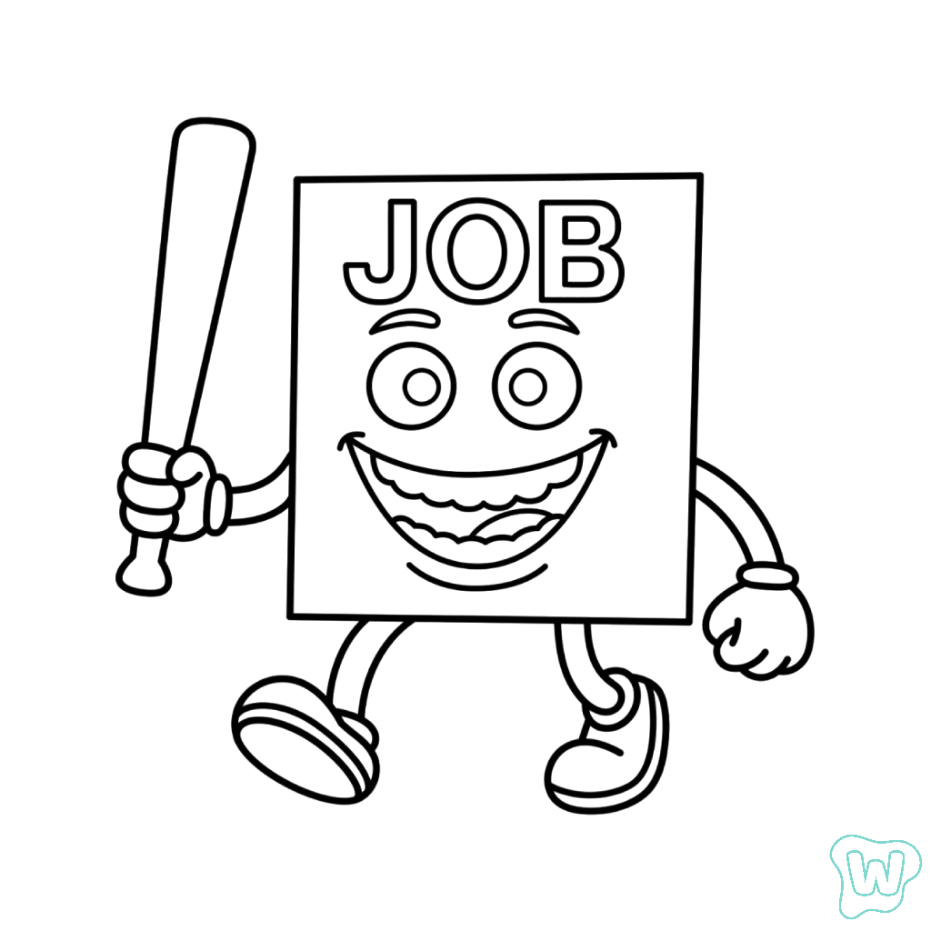 Job Job Job Sahur páginas para colorear de adornos