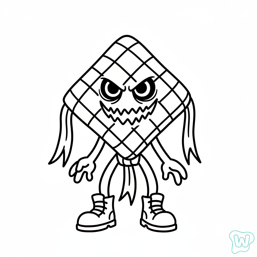 páginas para colorear Ketupat Kepat imprimibles gratis