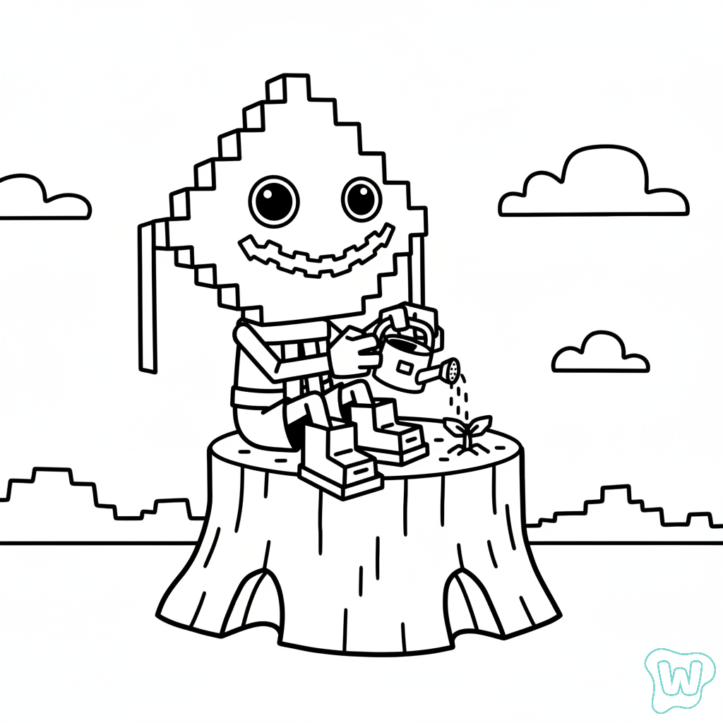 páginas para colorear Ketupat Kepat imprimibles gratis 1