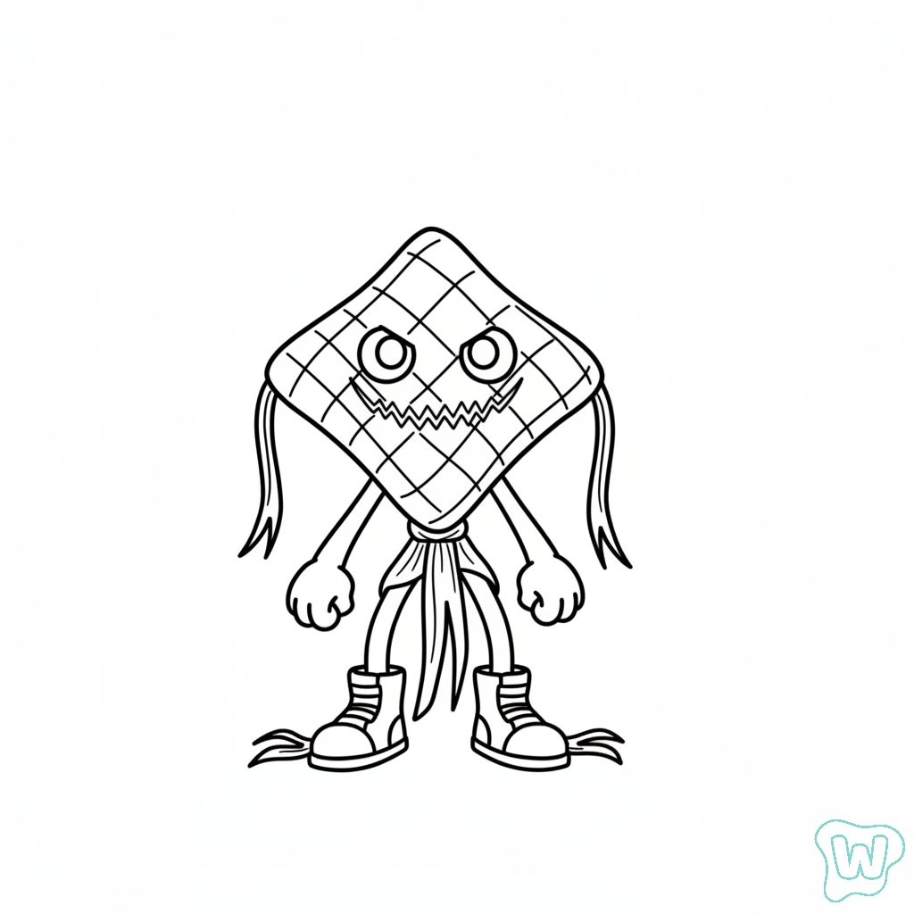 Ketupat Kepat páginas para colorear gratis 1