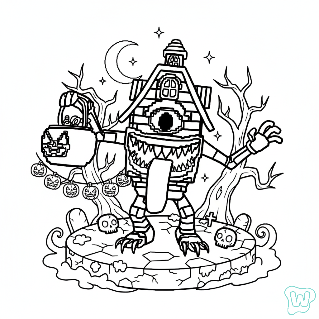 páginas para colorear gratis La Casa Boo (1).1 para niños