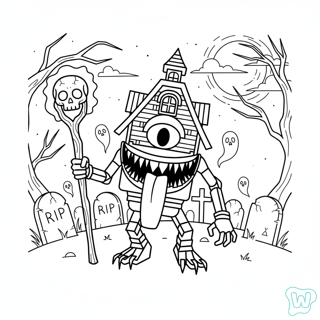 La Casa Boo dibujos para colorear grinch