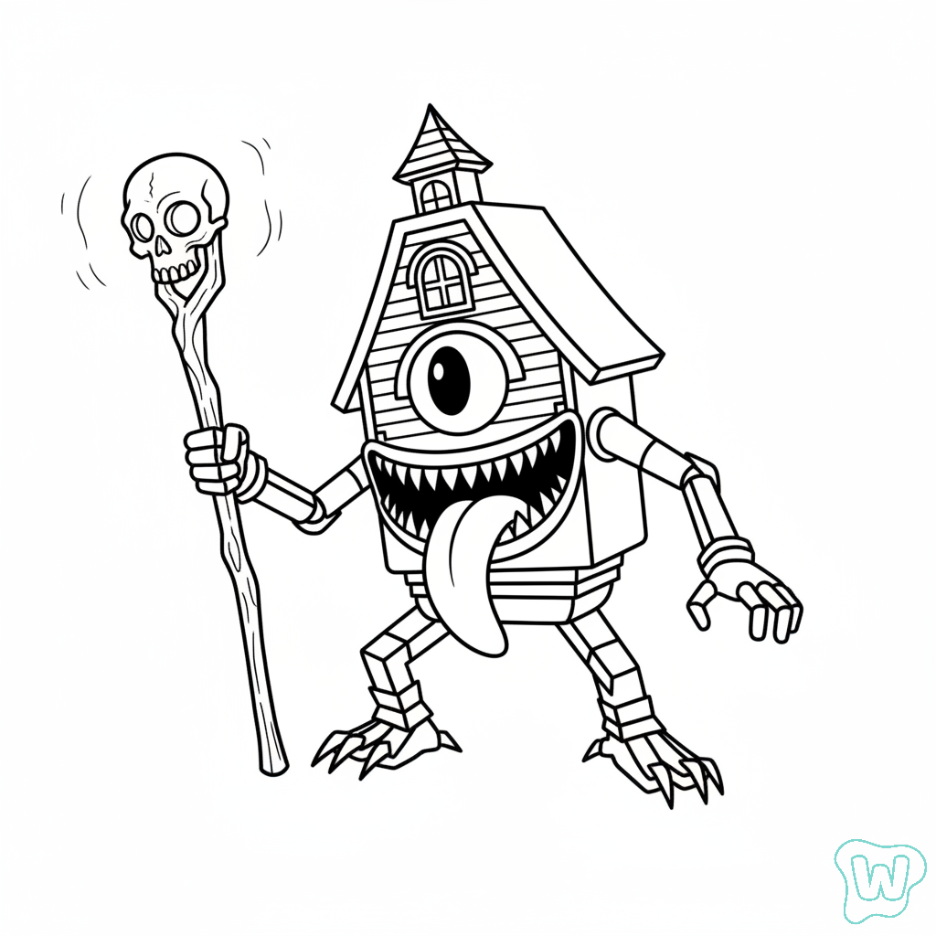 felices páginas para colorear La Casa Boo