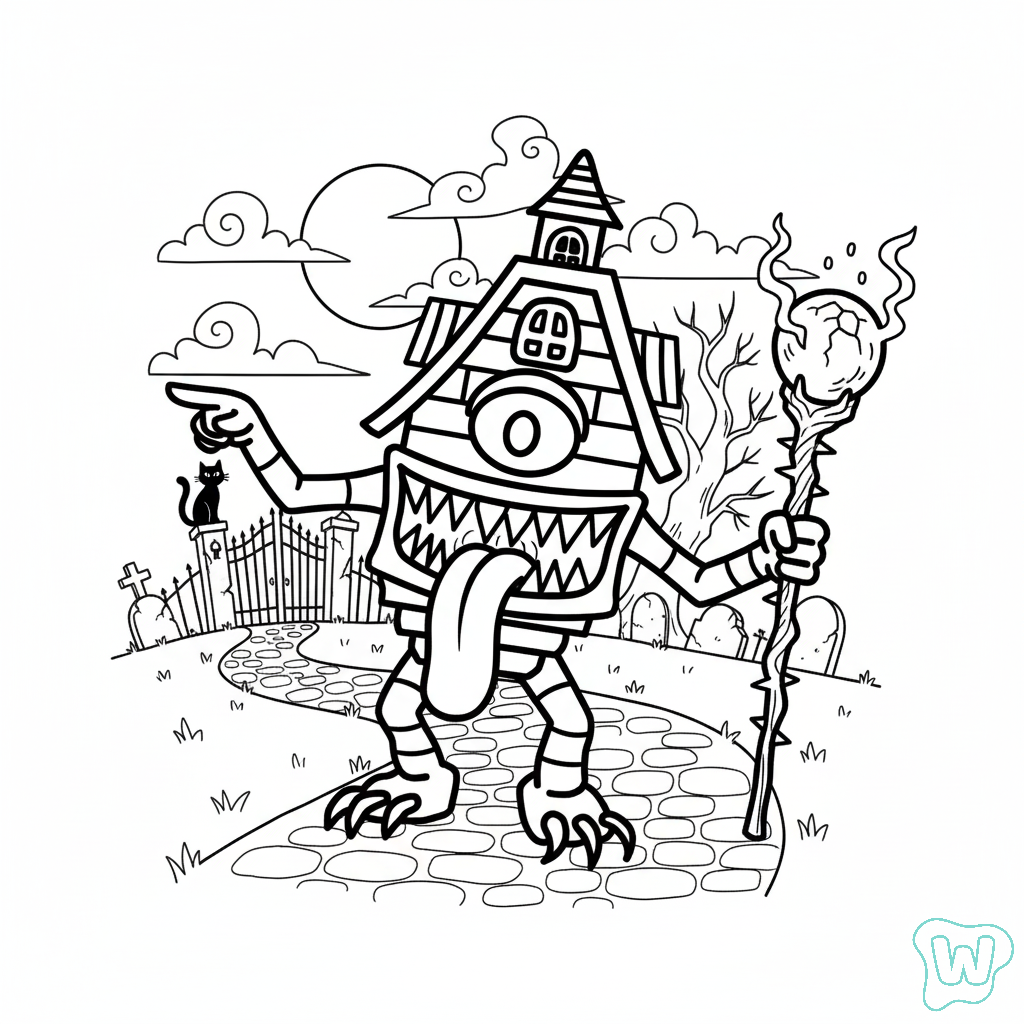 colorear páginas de La Casa Boo