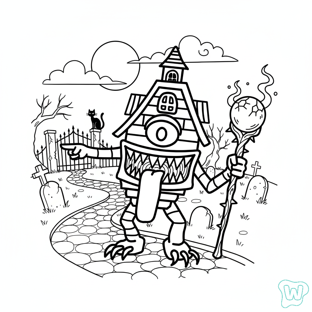 páginas para colorear La Casa Boo (3).1 imprimibles