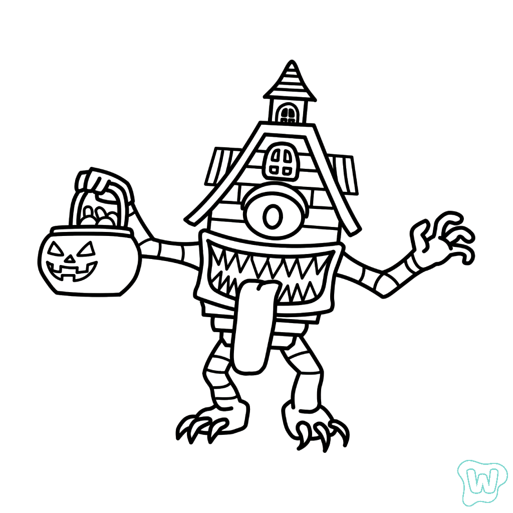 lindas páginas para colorear La Casa Boo